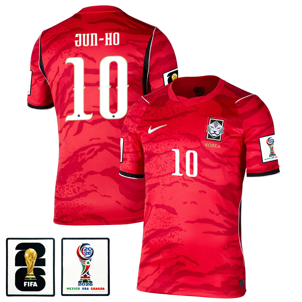 Bae Jun-ho 10 South Korea National Team 2026 x World Cup Patch Home Jersey - Red, Men - Jersey Teams