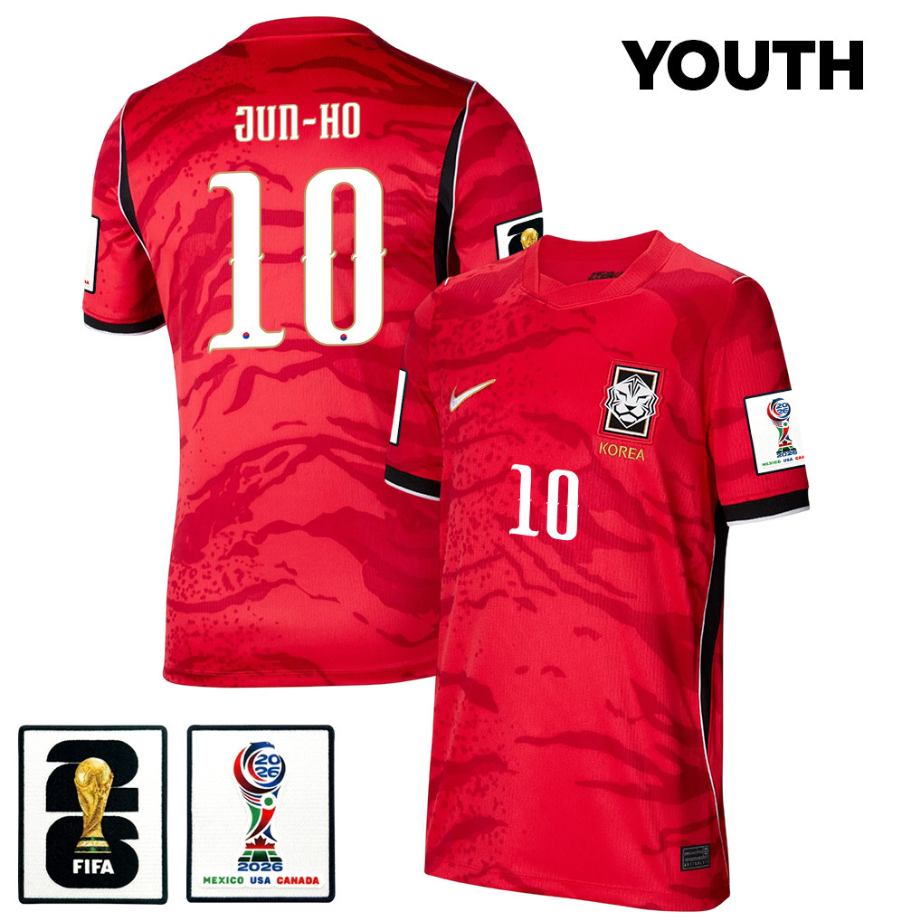 Bae Jun-ho 10 Youth South Korea National Team 2026 Home Jersey - Red - Jersey Teams
