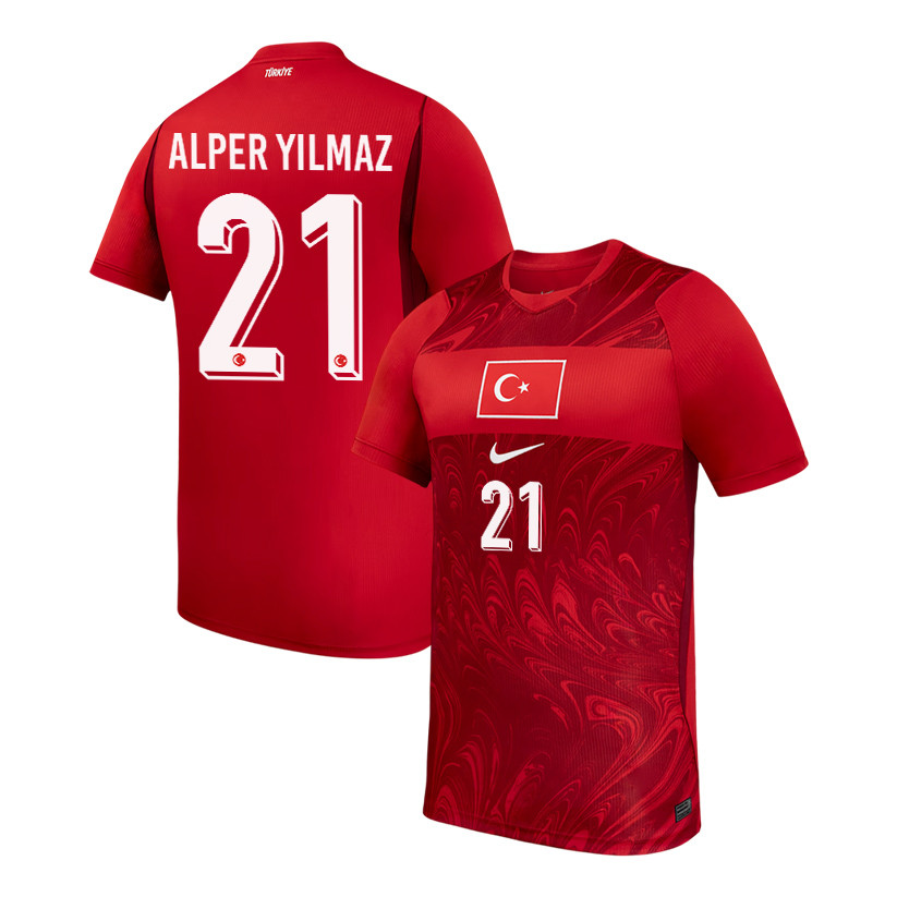 Baris Alper Yilmaz 21 Turkey National Team 2026 Home Jersey - Red, Men - Jersey Teams