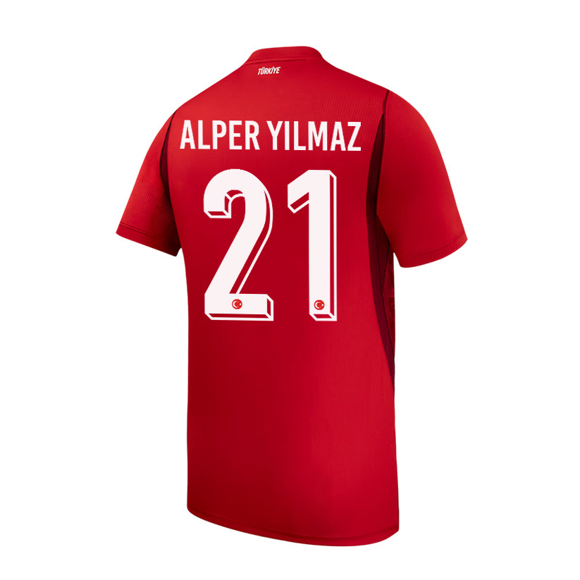 Baris Alper Yilmaz 21 Turkey National Team 2026 Home Jersey - Red, Men - Jersey Teams