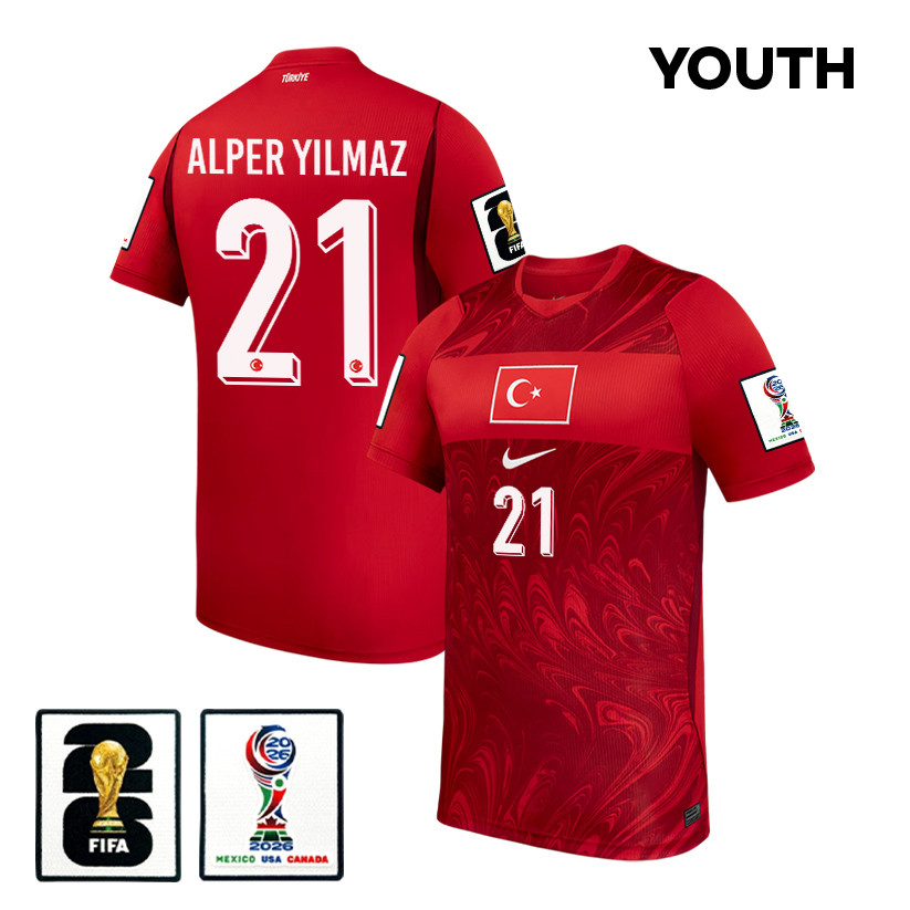 Baris Alper Yilmaz 21 Youth Turkey National Team 2026 Home Jersey - Red - Jersey Teams