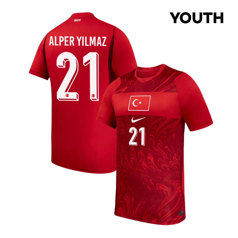 Baris Alper Yilmaz 21 Youth Turkey National Team 2026 Home Jersey - Red - Jersey Teams