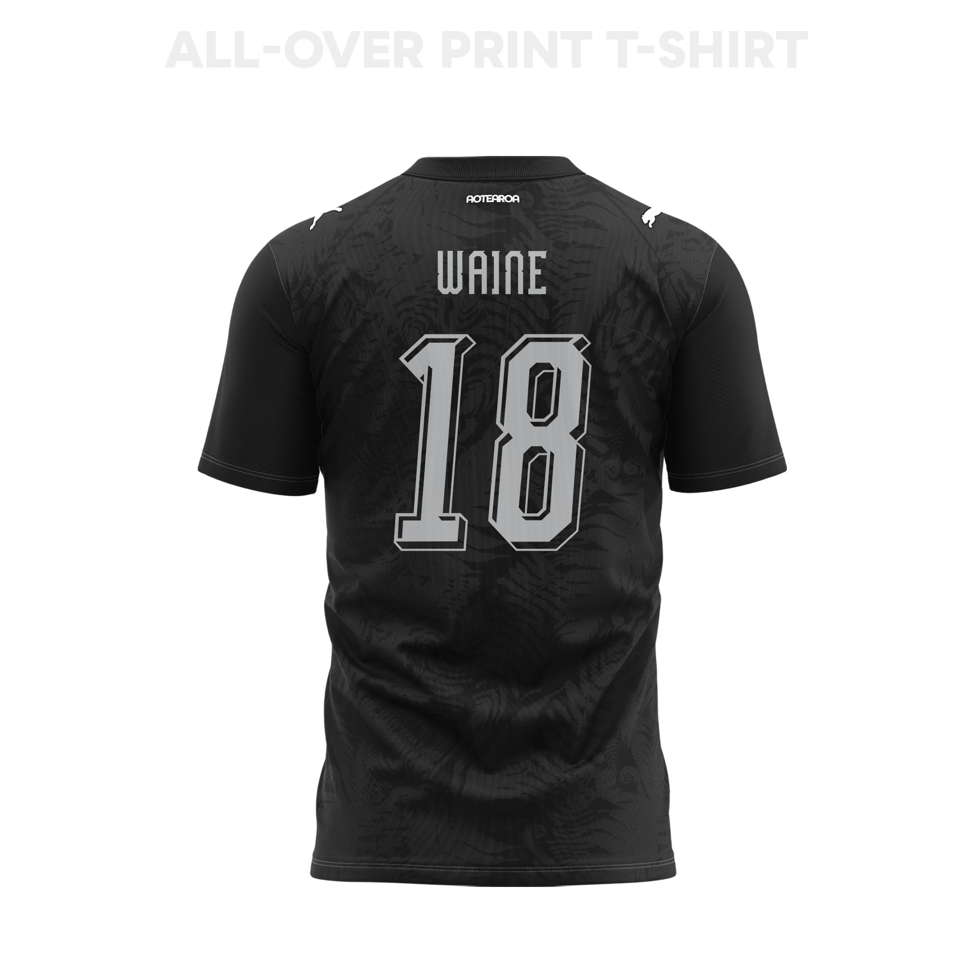 Ben Waine 18 New Zealand 2026 Home 3D T-Shirt Fully Printed – Unisex, Black - Jersey Teams