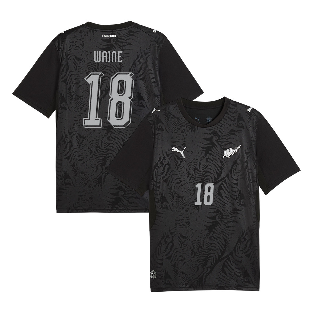 Ben Waine 18 New Zealand National Team 2026 Home Jersey - Black, Men - Jersey Teams