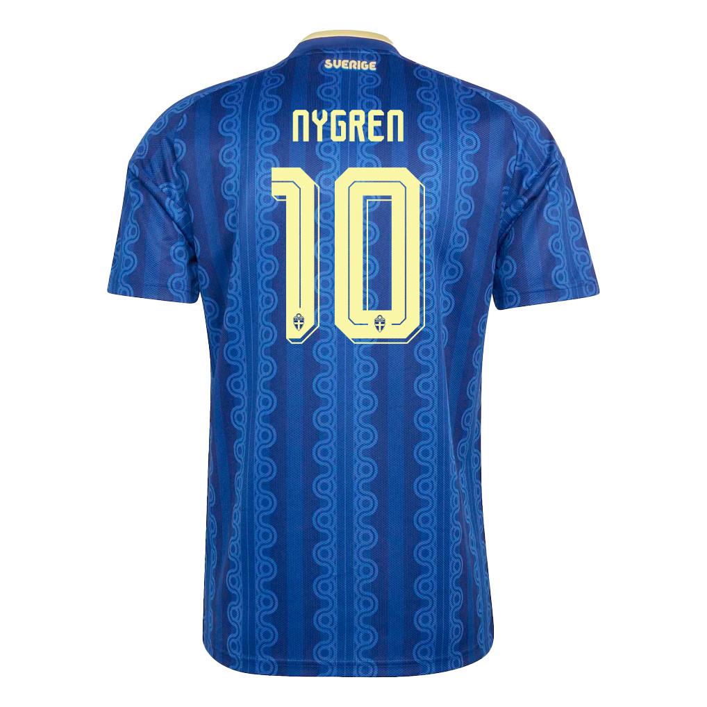 Benjamin Nygren 10 Sweden National Team 2026 Away Jersey - Blue, Men - Jersey Teams
