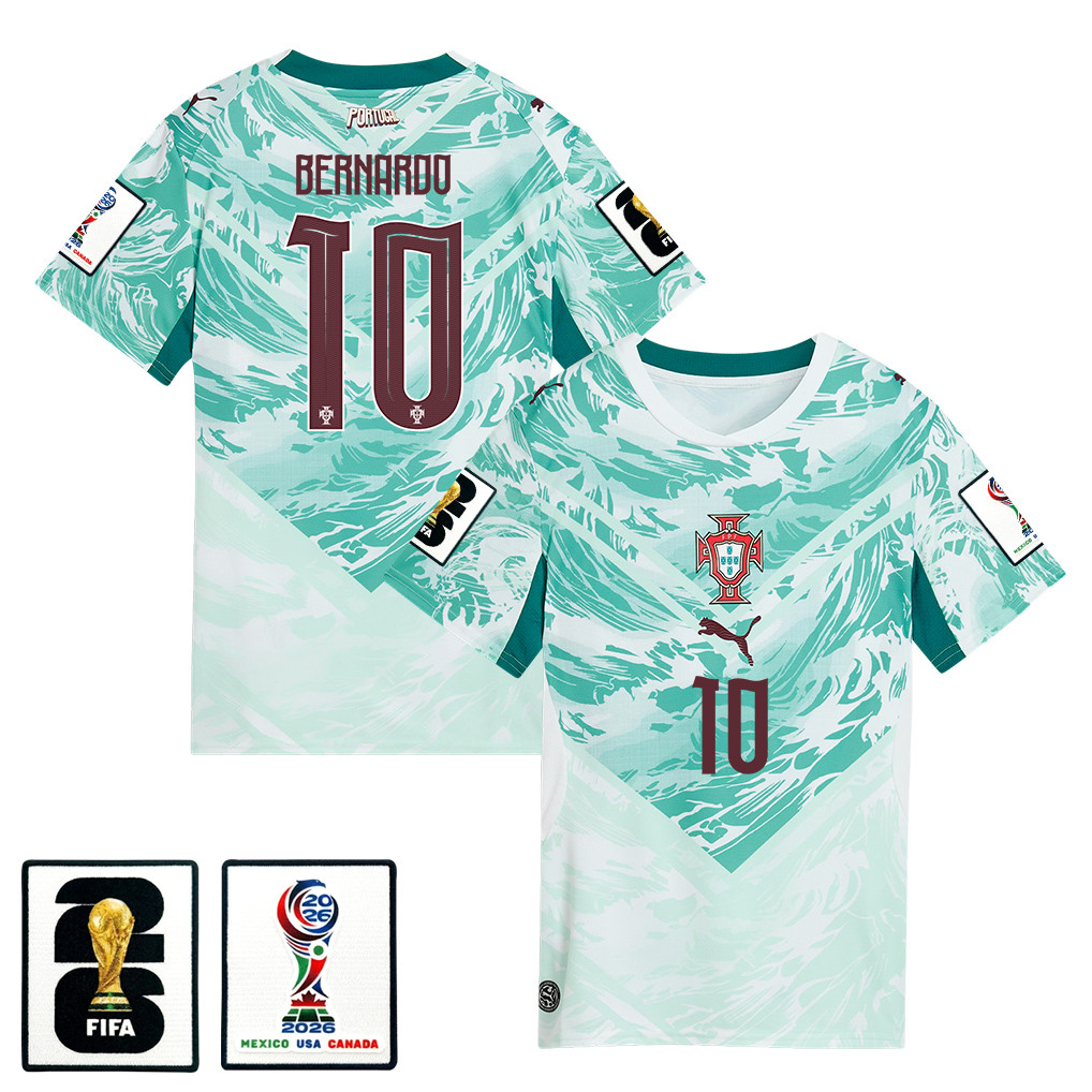 Bernardo Silva 10 Portugal National Team 2026 Women’s Away Jersey – White – Jersey Teams