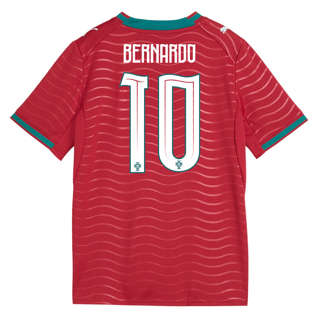 Bernardo Silva 10 Youth Portugal National Team 2026 Home Jersey - Red - Jersey Teams