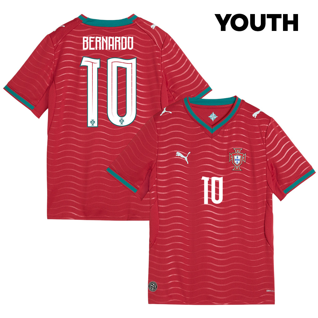Bernardo Silva 10 Youth Portugal National Team 2026 Home Jersey - Red - Jersey Teams