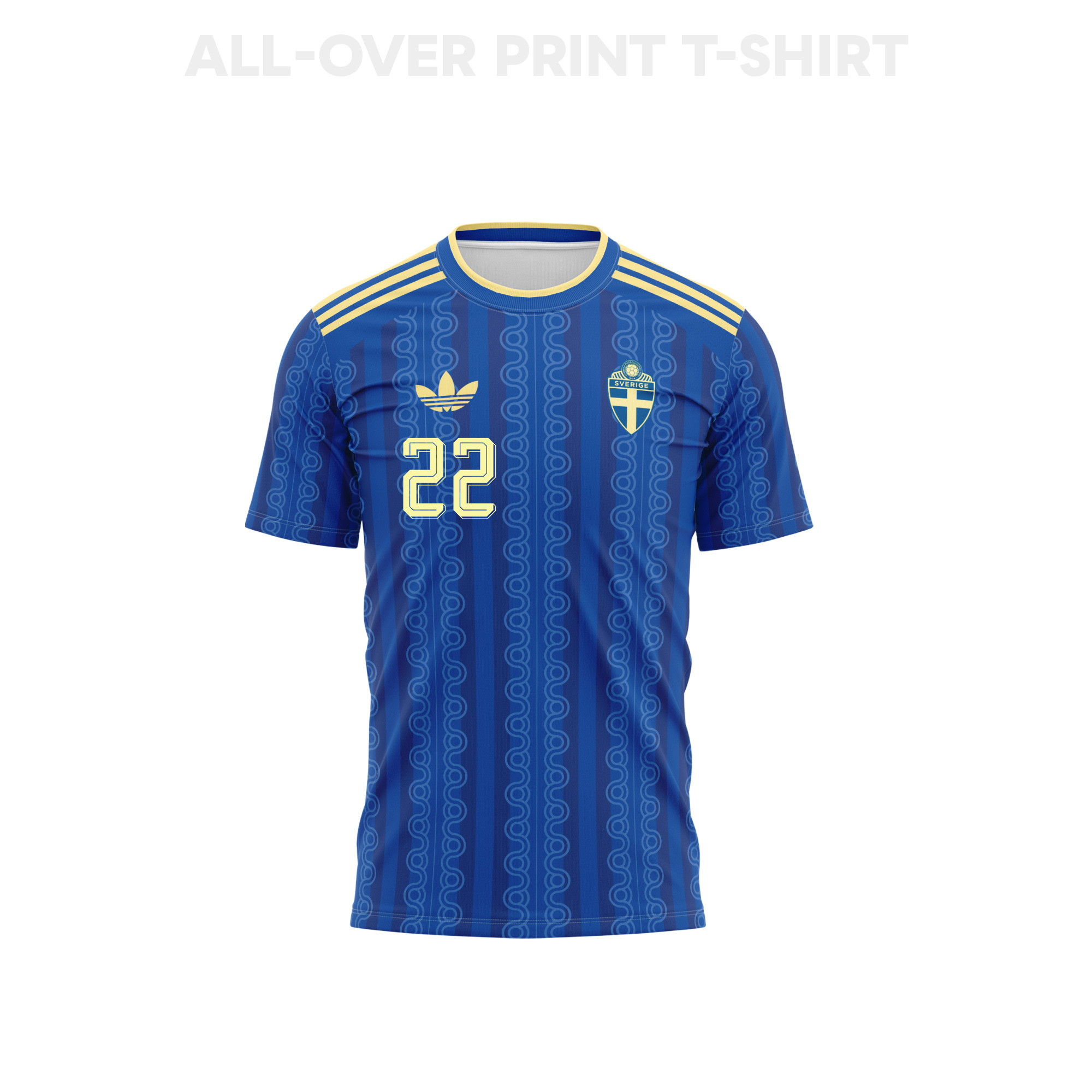Besfort Zeneli 22 Sweden 2026 Away 3D T-Shirt Fully Printed – Unisex, Blue - Jersey Teams