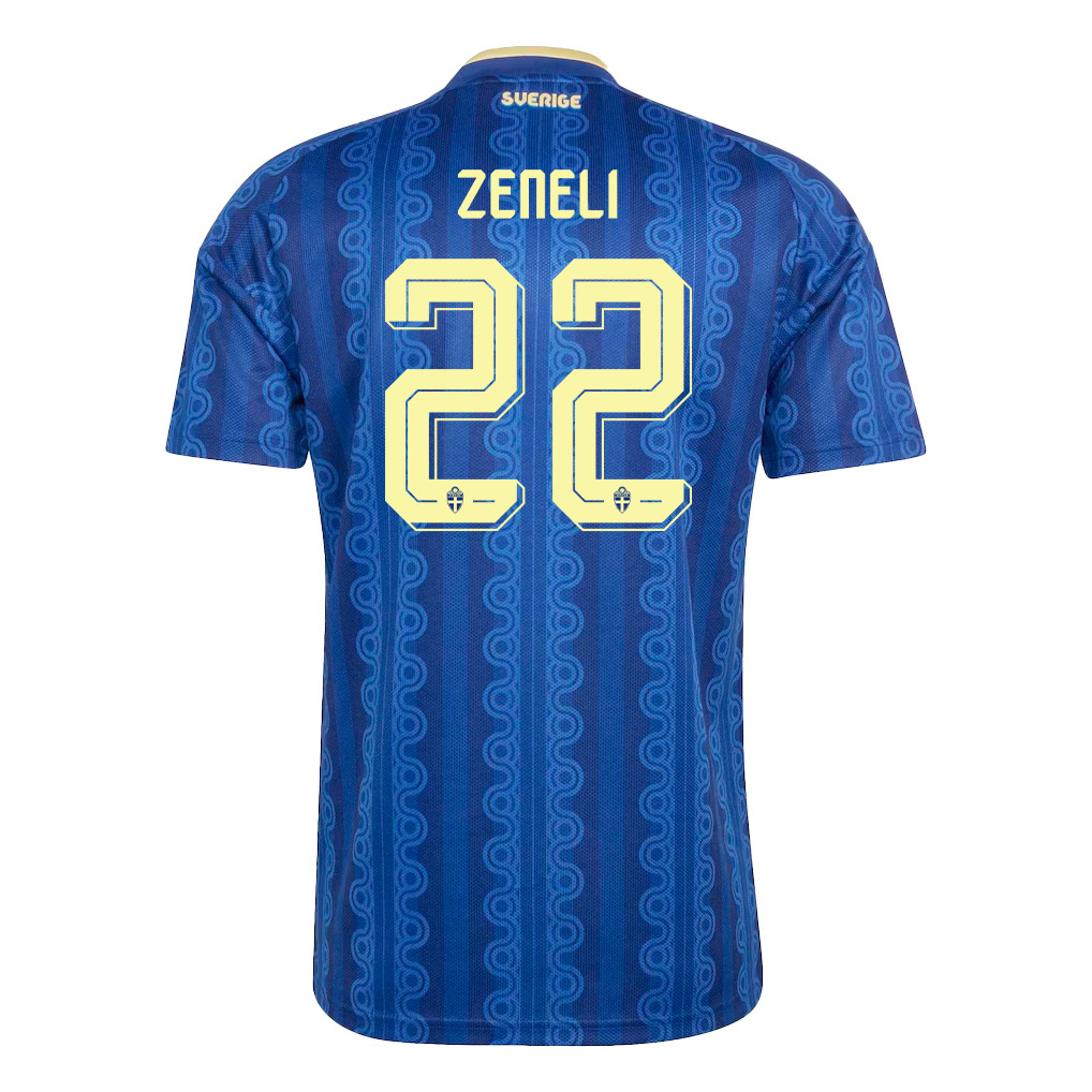 Besfort Zeneli 22 Sweden National Team 2026 Away Jersey - Blue, Men - Jersey Teams