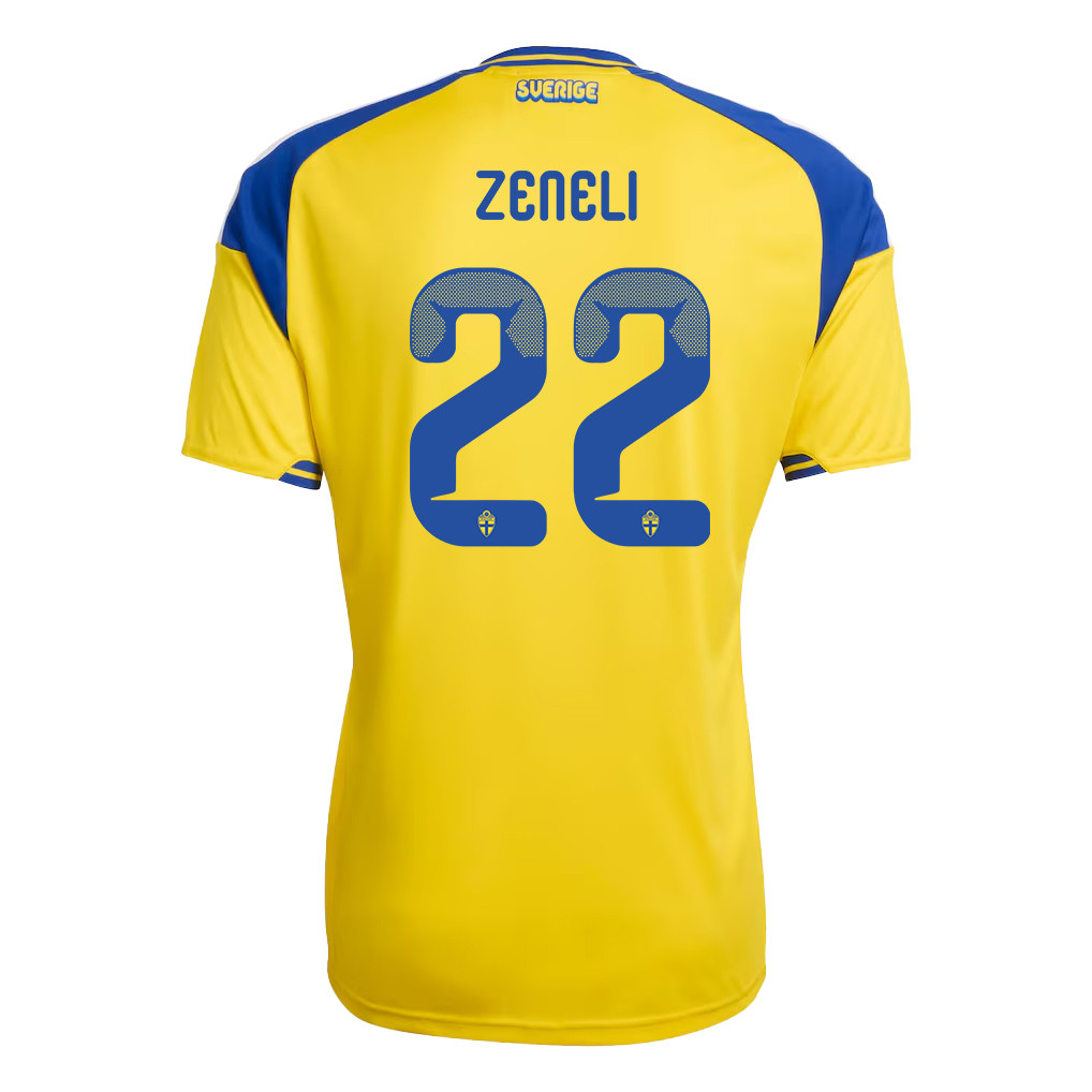 Besfort Zeneli 22 Sweden National Team 2026 Home Jersey - Yellow, Men - Jersey Teams