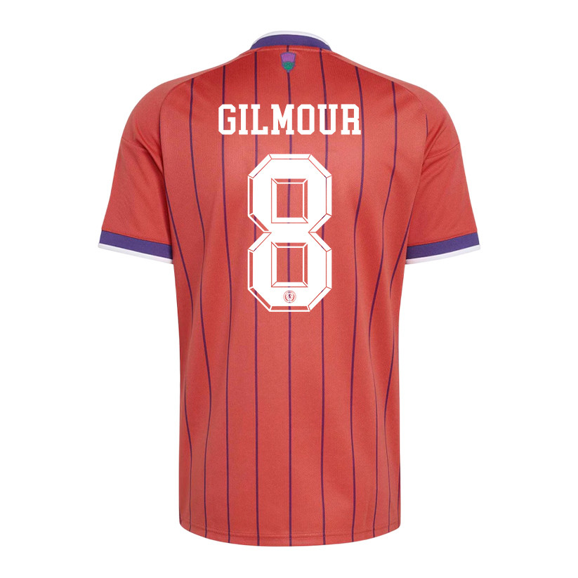 Billy Gilmour 8 Scotland National Team 2026 Away Jersey - Red, Men - Jersey Teams