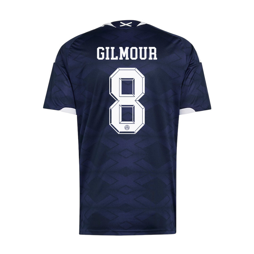 Billy Gilmour 8 Scotland National Team 2026 x World Cup Patch Home Jersey - Navy, Men - Jersey Teams