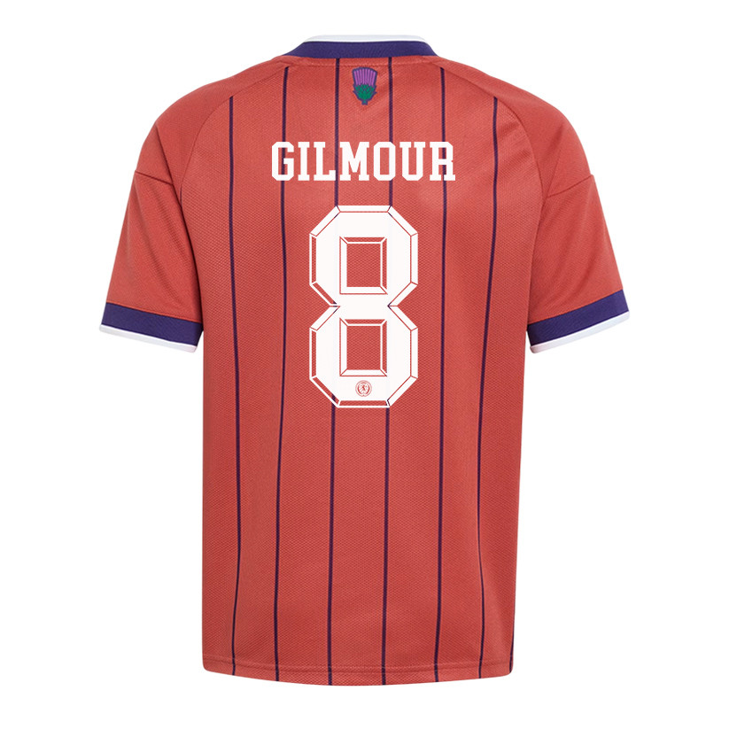 Billy Gilmour 8 Youth Scotland National Team 2026 Away Jersey - Red - Jersey Teams