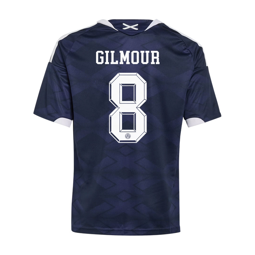Billy Gilmour 8 Youth Scotland National Team 2026 Home Jersey - Navy - Jersey Teams