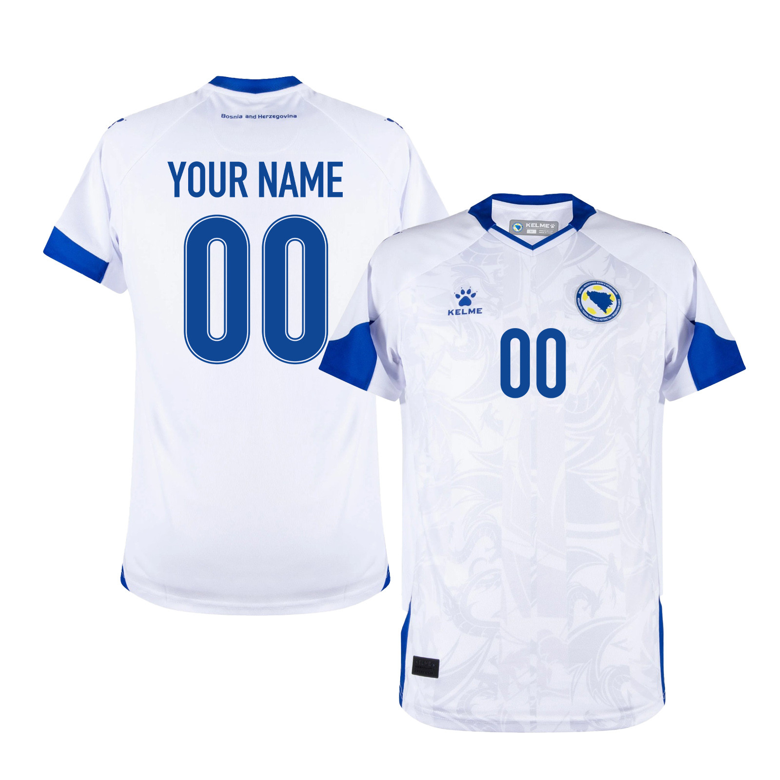 Bosnia and Herzegovina 2026 Away Jersey - Personalized - White, Men - Jersey Teams