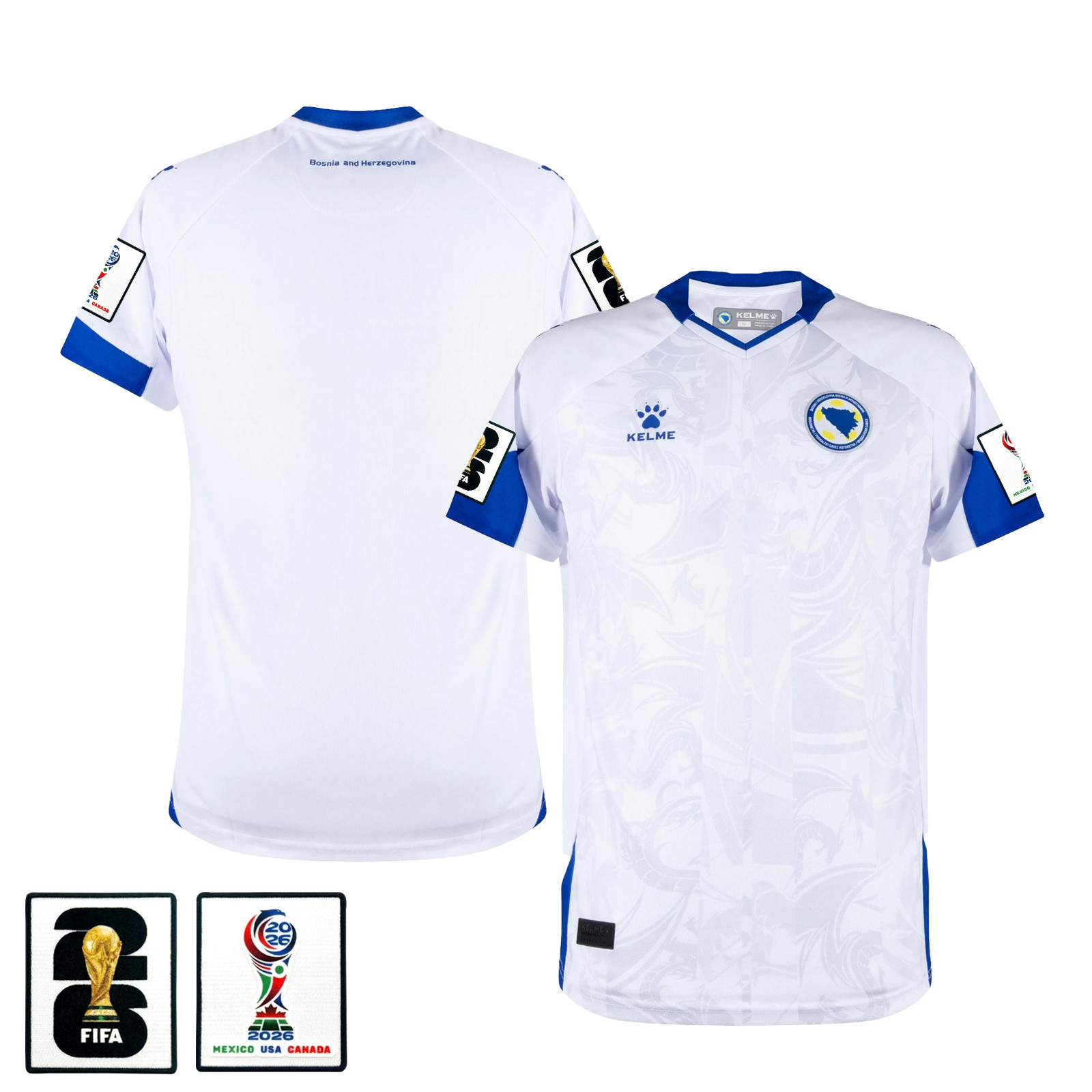 Bosnia and Herzegovina 2026 Away Jersey – White, Men – Jersey Teams