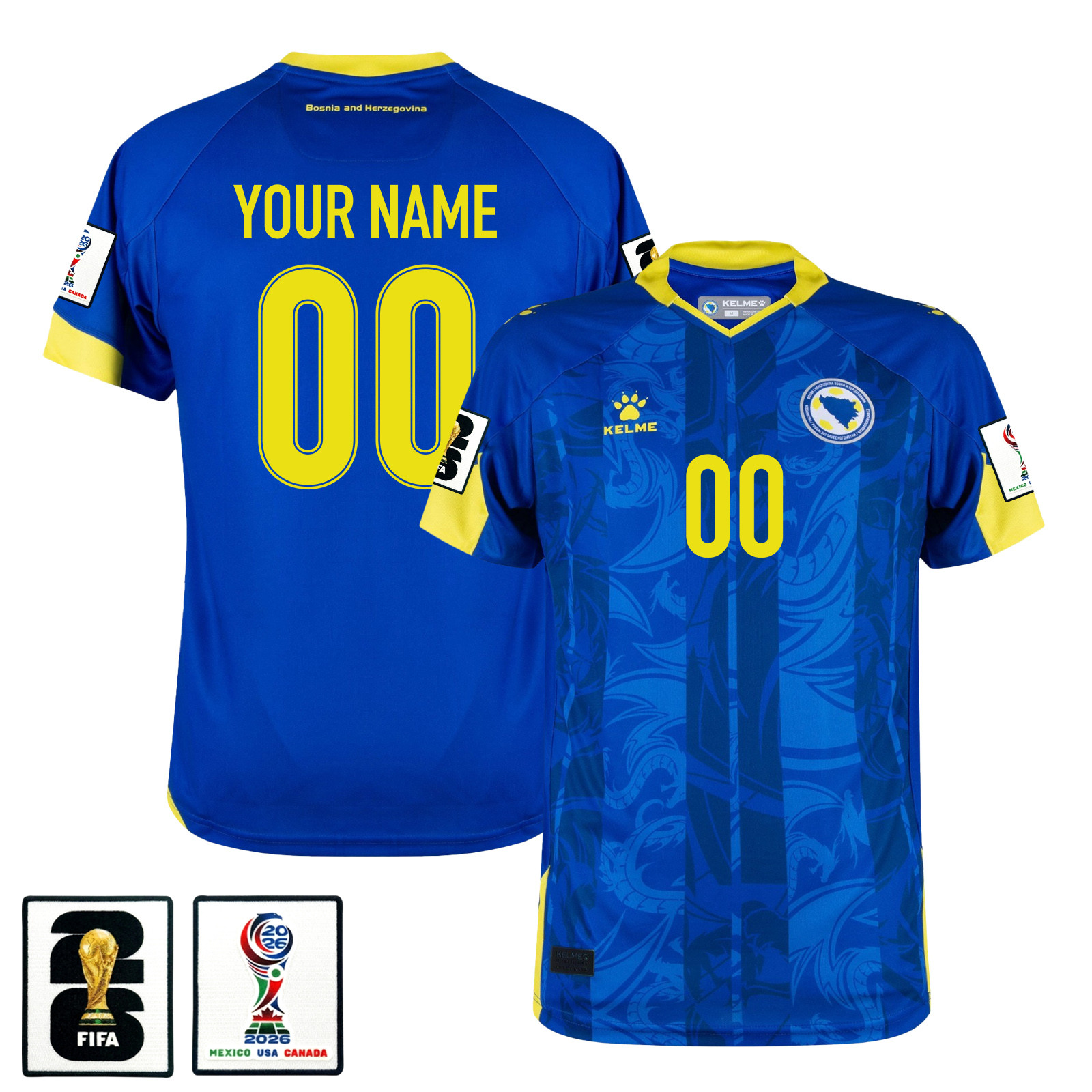 Bosnia and Herzegovina 2026 Home Jersey – Personalized – Blue, Men – Jersey Teams