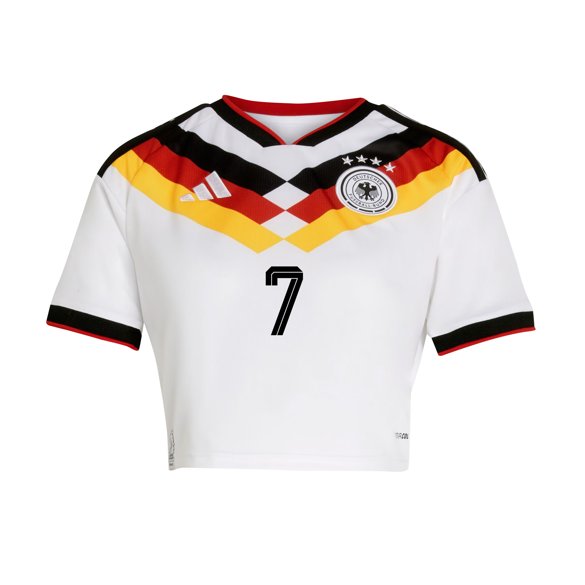 Bote Baku 7 Germany 2026 Home Women’s Cropped Jersey - White - Jersey Teams
