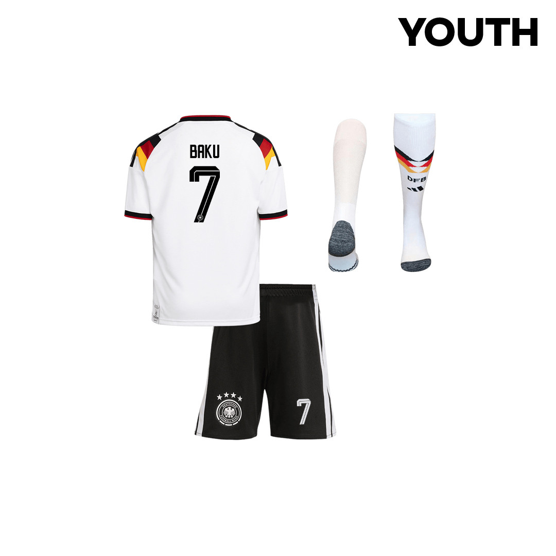 Bote Baku 7 Germany 2026 YOUTH Home Kit Set – White - Jersey Teams