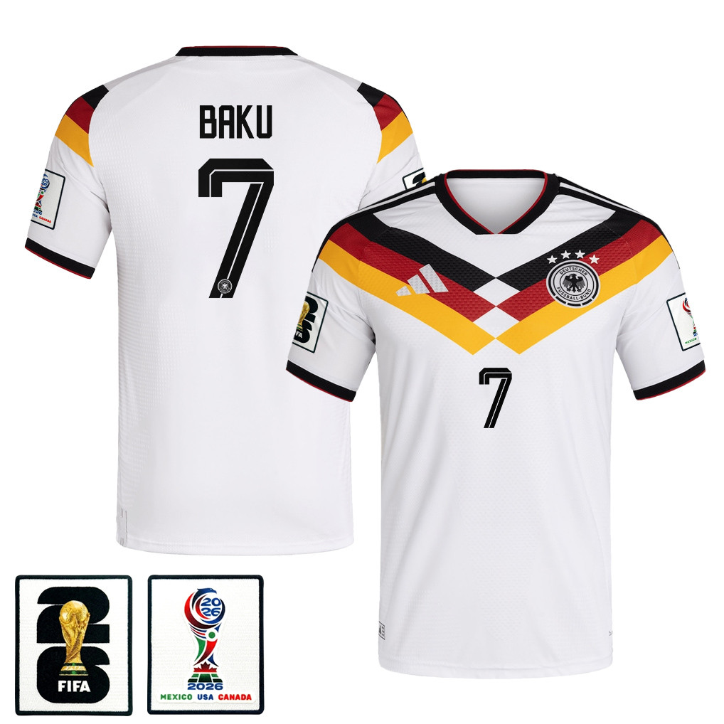 Bote Baku 7 Germany National Team 2026 x World Cup Patch Home Jersey - White, Men - Jersey Teams