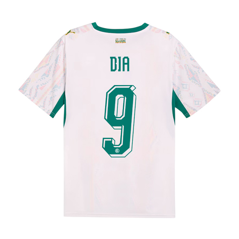 Boulaye Dia 9 Senegal National Team 2026 x World Cup Patch Home Jersey - Men, White - Jersey Teams