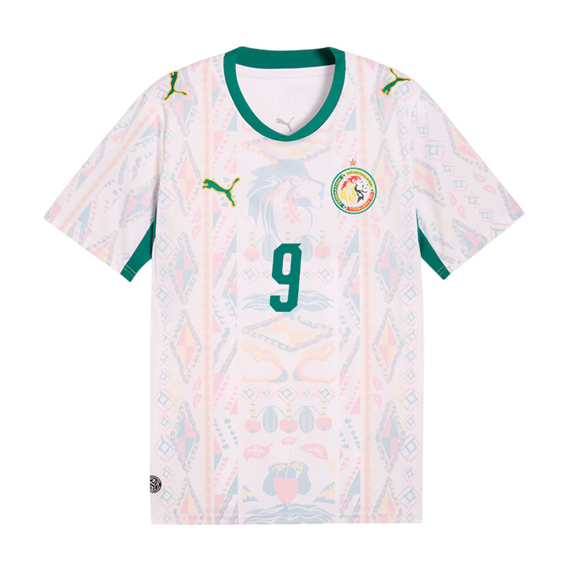 Boulaye Dia 9 Senegal National Team 2026 x World Cup Patch Home Jersey - Men, White - Jersey Teams
