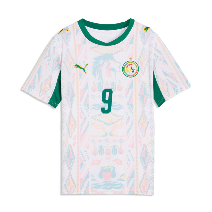Boulaye Dia 9 Youth Senegal National Team 2026 Home Jersey - White - Jersey Teams