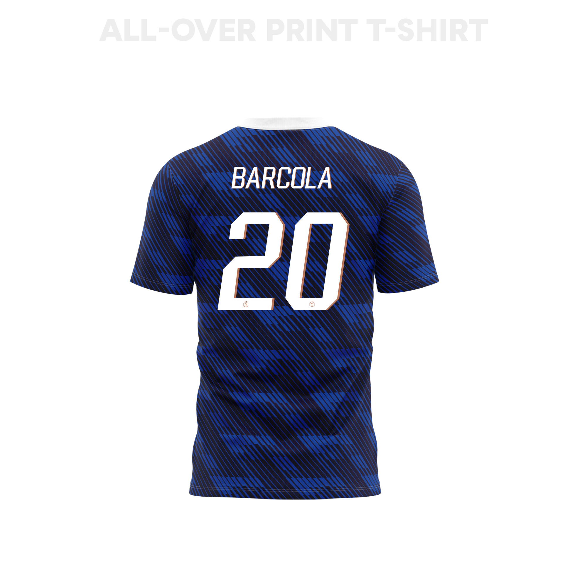 Bradley Barcola 20 Youth France 2026 Home 3D T-shirt Fully Printed – Blue - Jersey Teams