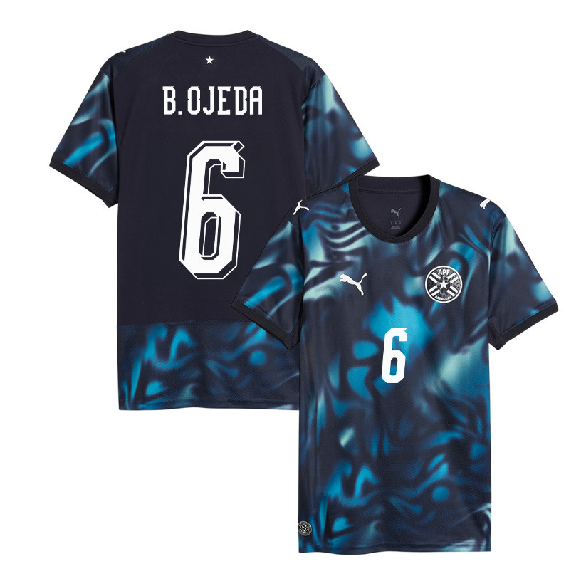 Braian Ojeda 6 Paraguay National Team 2026 Away Jersey - Navy, Men - Jersey Teams