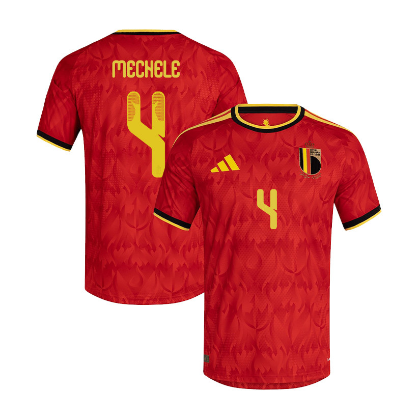 Brandon Mechele 4 Belgium National Team 2026 Home Jersey - Red, Men - Jersey Teams
