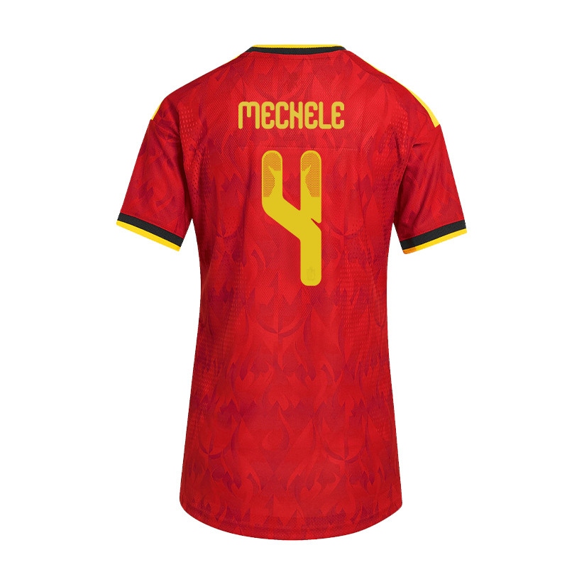 Brandon Mechele 4 Women's Belgium National Team 2026 Home Jersey - Red - Jersey Teams
