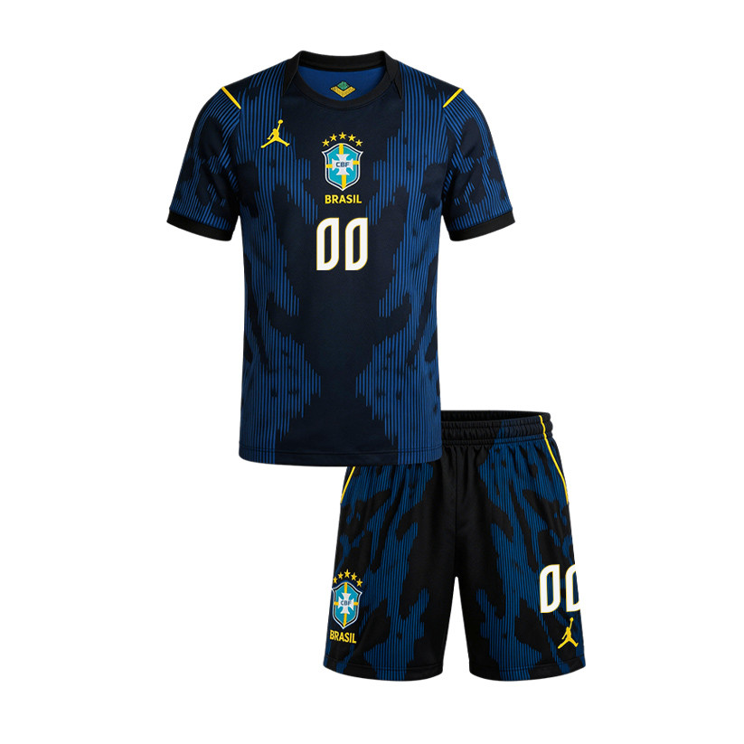 Brazil 2026 YOUTH Away Jersey & Shorts Set - Personalized - Blue - Jersey Teams