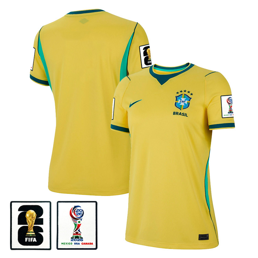 Brazil National Team 2026 Women’s Home Jersey – Yellow – Jersey Teams