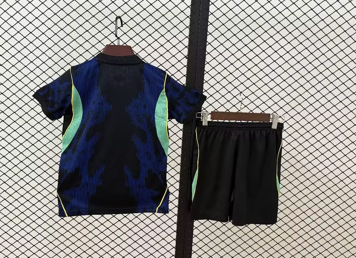 Brazil National Team 2026 World Cup Away Youth Kit – Children Soccer Set, Navy – Jersey Teams