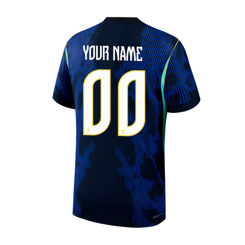 Brazil National Team 2026 x World Cup Patch Personalized Away Jersey - Blue, Men - Jersey Teams
