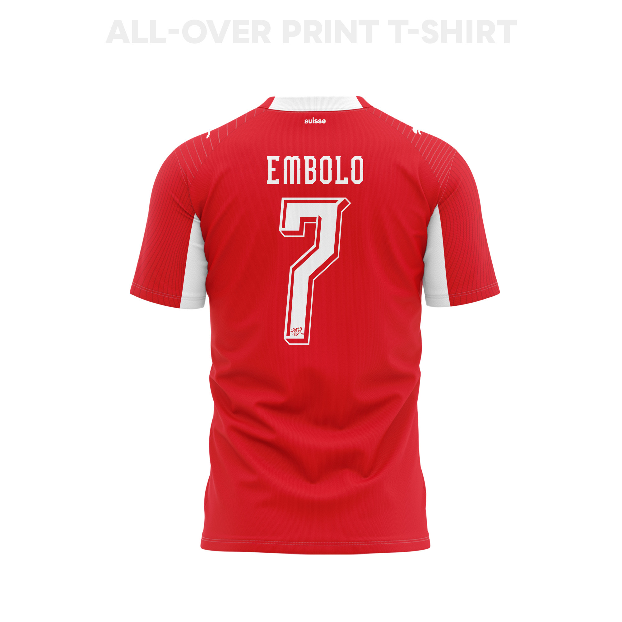 Breel Embolo 7 Youth Switzerland 2026 Home 3D T-shirt Fully Printed – Red - Jersey Teams