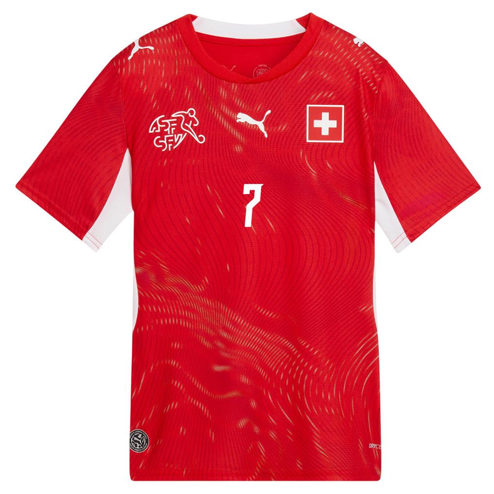 Breel Embolo 7 Youth Switzerland National Team 2026 Home Jersey - Red - Jersey Teams