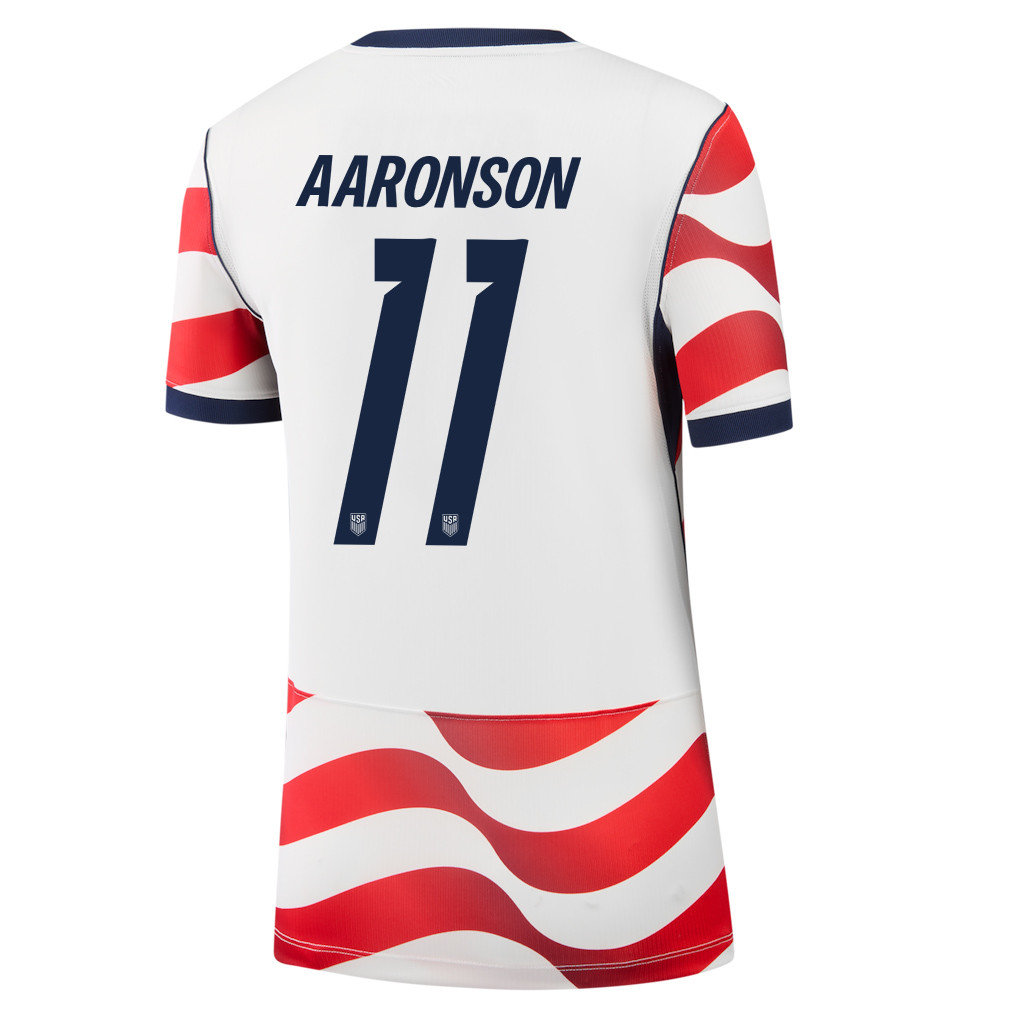 Brenden Aaronson 11 USMNT 2026 Women's Home Jersey - White - Jersey Teams
