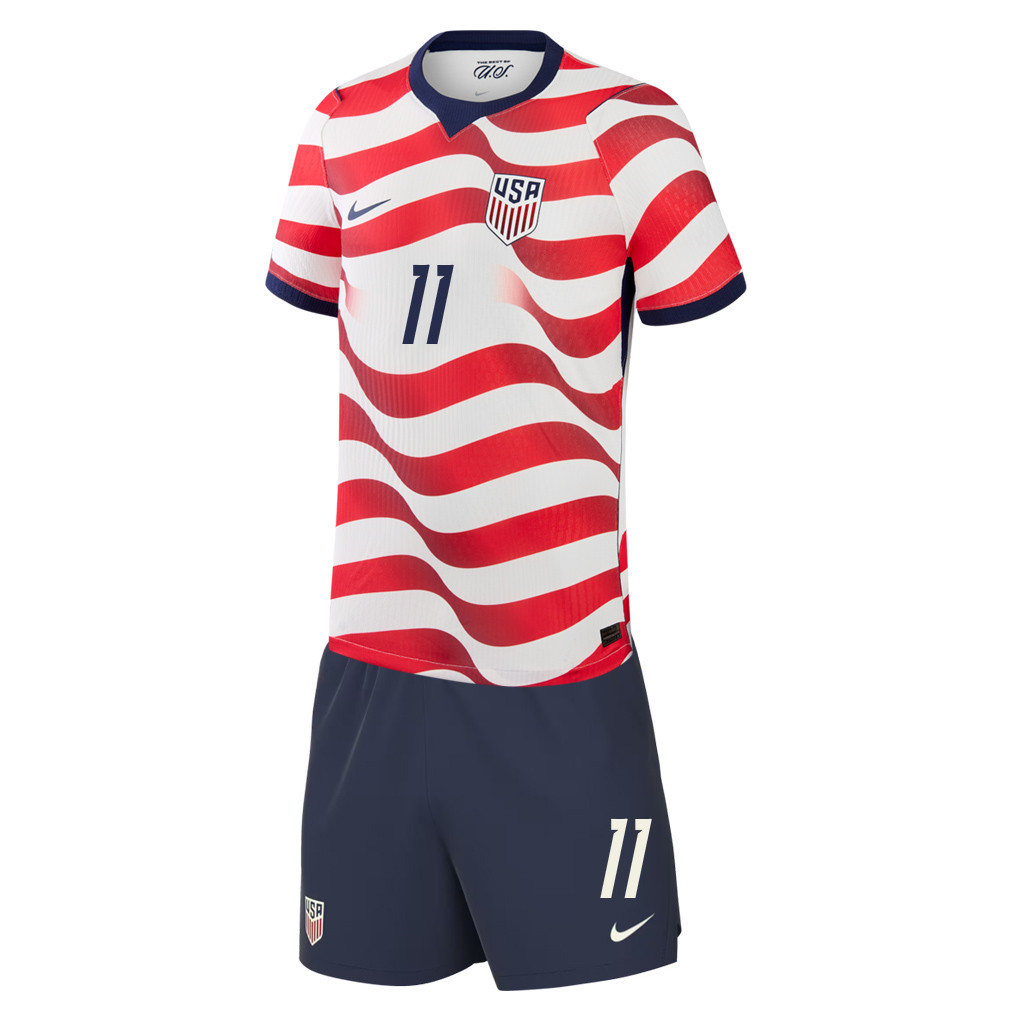 Brenden Aaronson 11 USMNT 2026 YOUTH Home Jersey & Shorts Set - Jersey Teams