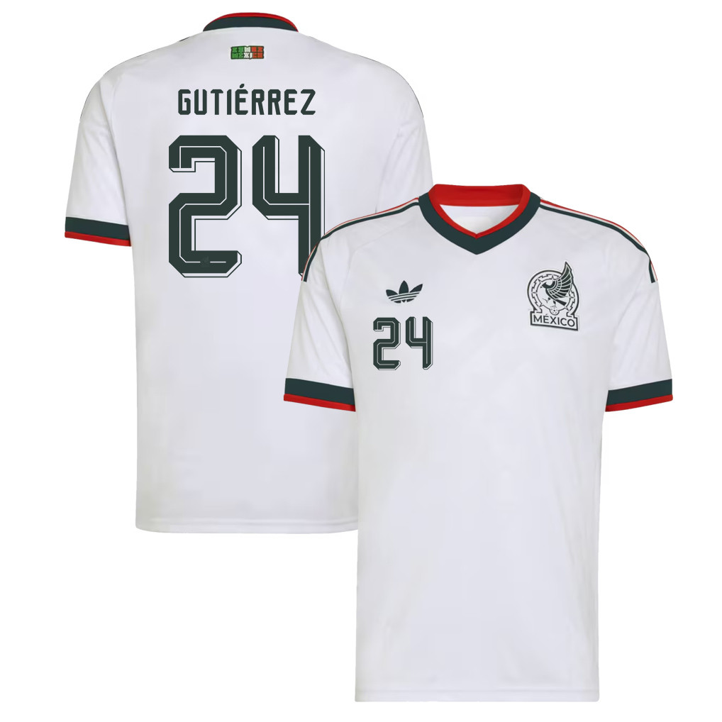 Brian Gutiérrez 24 Mexico National Team 2026 Away Jersey - White, Men - Jersey Teams