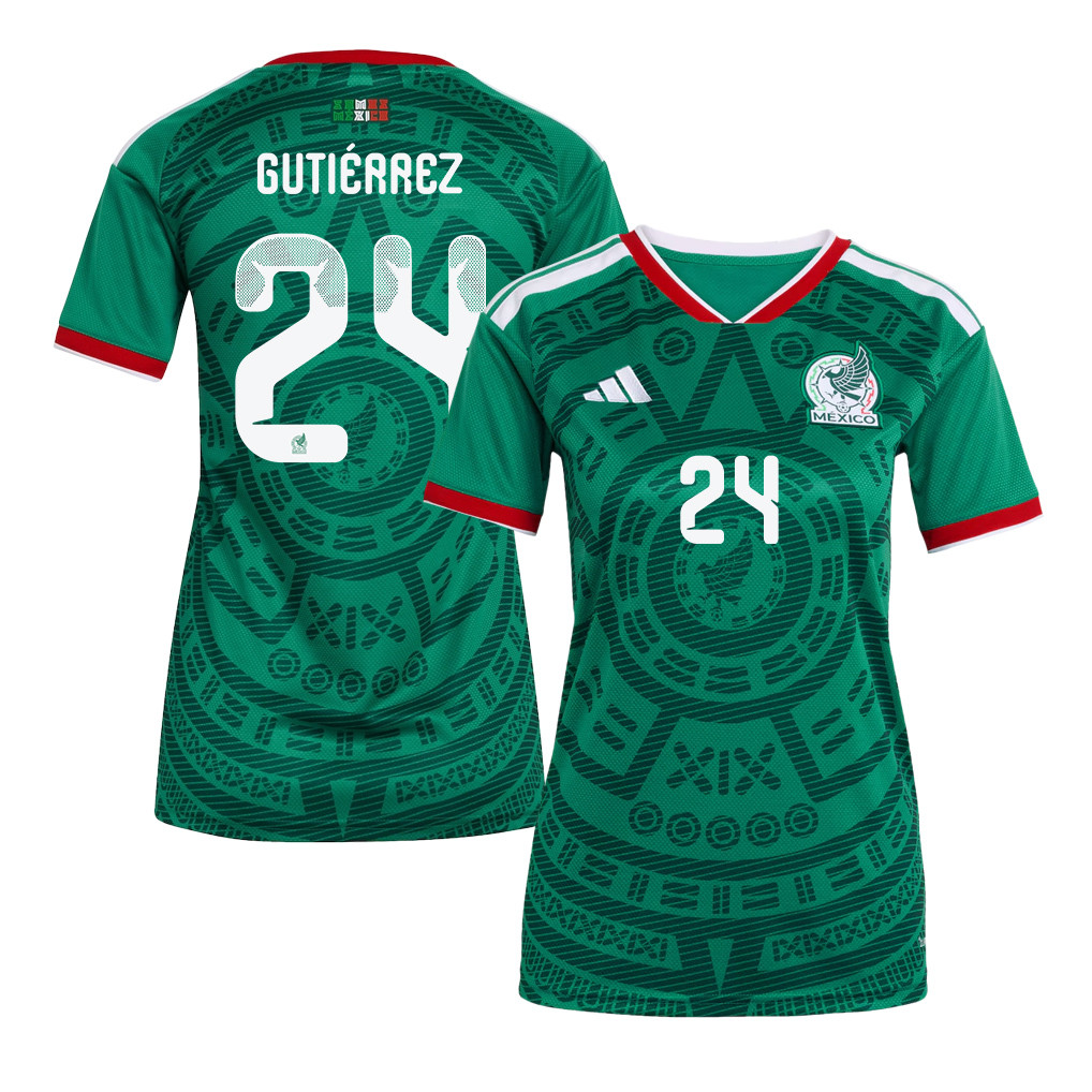 Brian Gutiérrez 24 Women's Mexico National Team 2026 Home Jersey - Green - Jersey Teams