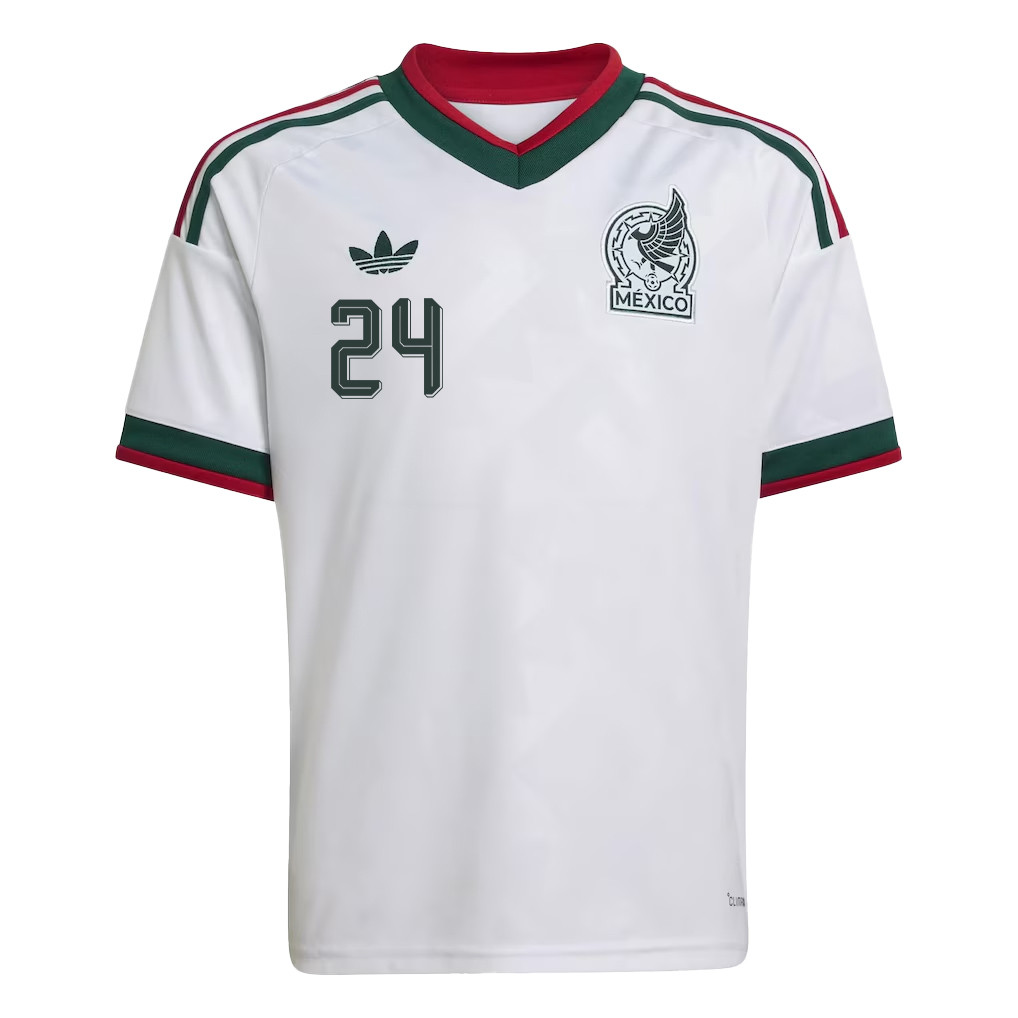 Brian Gutiérrez 24 Youth Mexico National Team 2026 Away Jersey - White - Jersey Teams