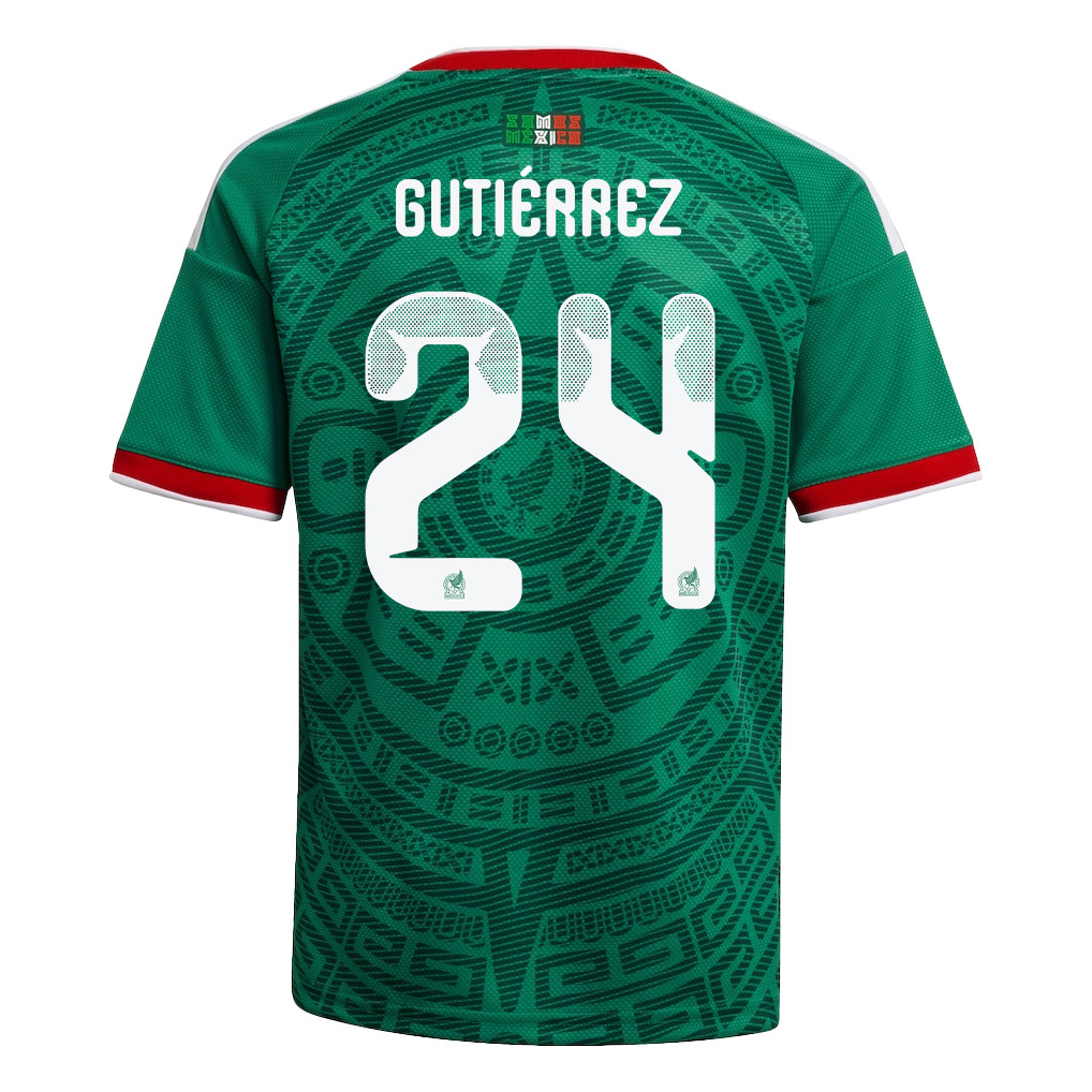 Brian Gutiérrez 24 Youth Mexico National Team 2026 Home Jersey - Green - Jersey Teams