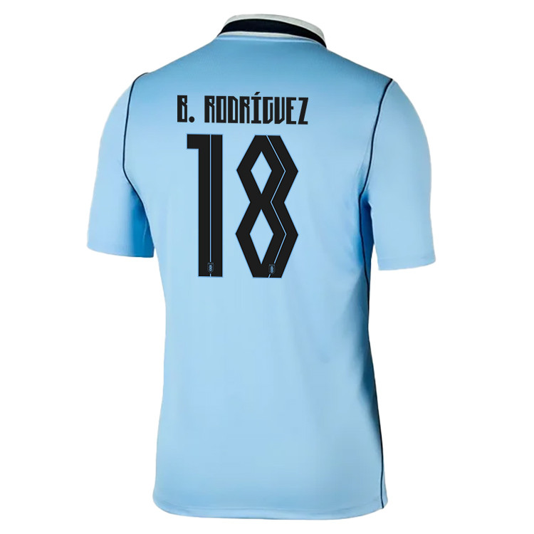 Brian Rodríguez 18 Uruguay National Team 2026 Home Jersey - Blue, Men - Jersey Teams