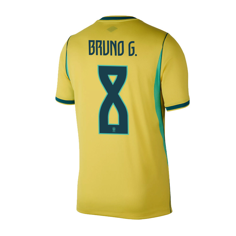 Bruno Guimarães 8 Brazil National Team 2026 Home Jersey - Yellow, Men - Jersey Teams