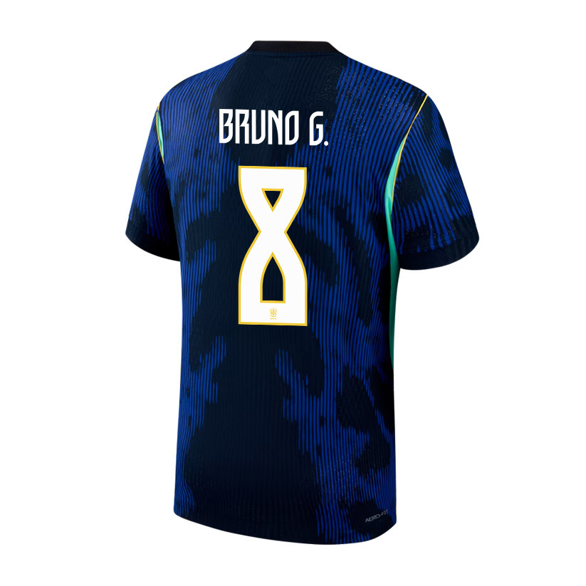 Bruno Guimarães 8 Brazil National Team 2026 x World Cup Patch Away Jersey – Blue, Men – Jersey Teams