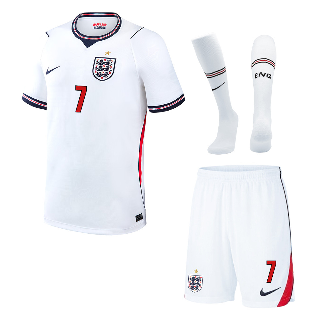 Bukayo Saka 7 England 2026 Home Men Kit Set – White - Jersey Teams