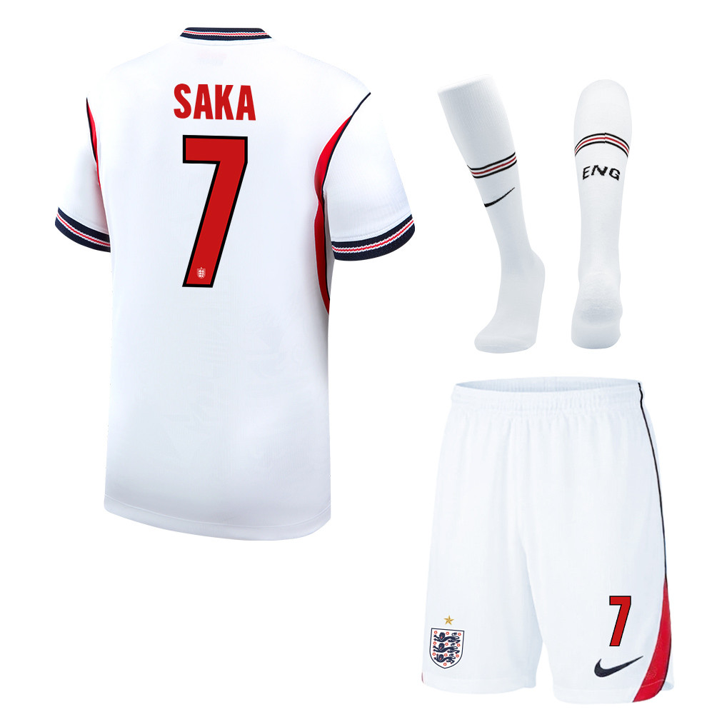 Bukayo Saka 7 England 2026 Home Men Kit Set – White - Jersey Teams