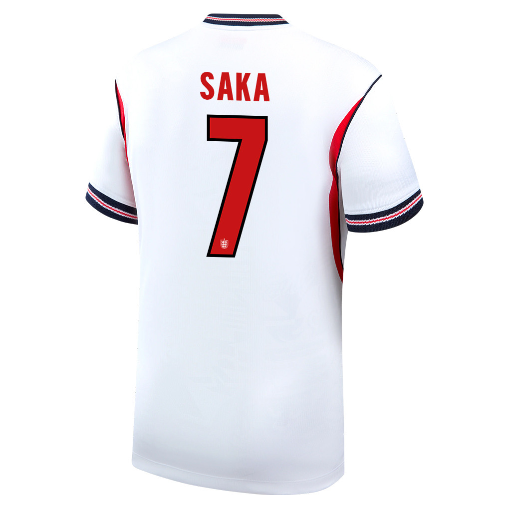 Bukayo Saka 7 England National Team 2026 x World Cup Patch Home Jersey - White, Men - Jersey Teams
